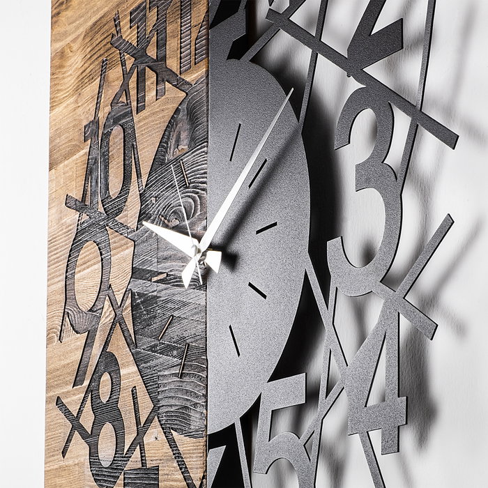 Wallity Wooden Clock 26 Nogal y Negro Wallity Wooden Clock 26 Nogal y Negro